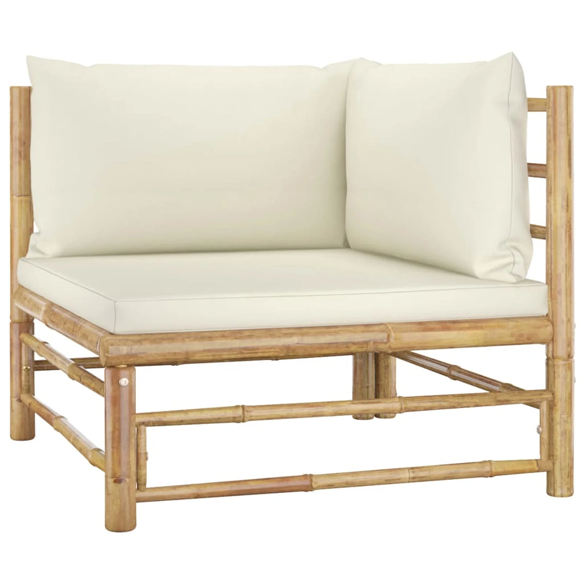 9 Piece Outdoor Sectional Sofa Set with Table Stool Bamboo C42533