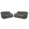 Gray 2 Piece Recliner Sofa Set with Loveseat P304