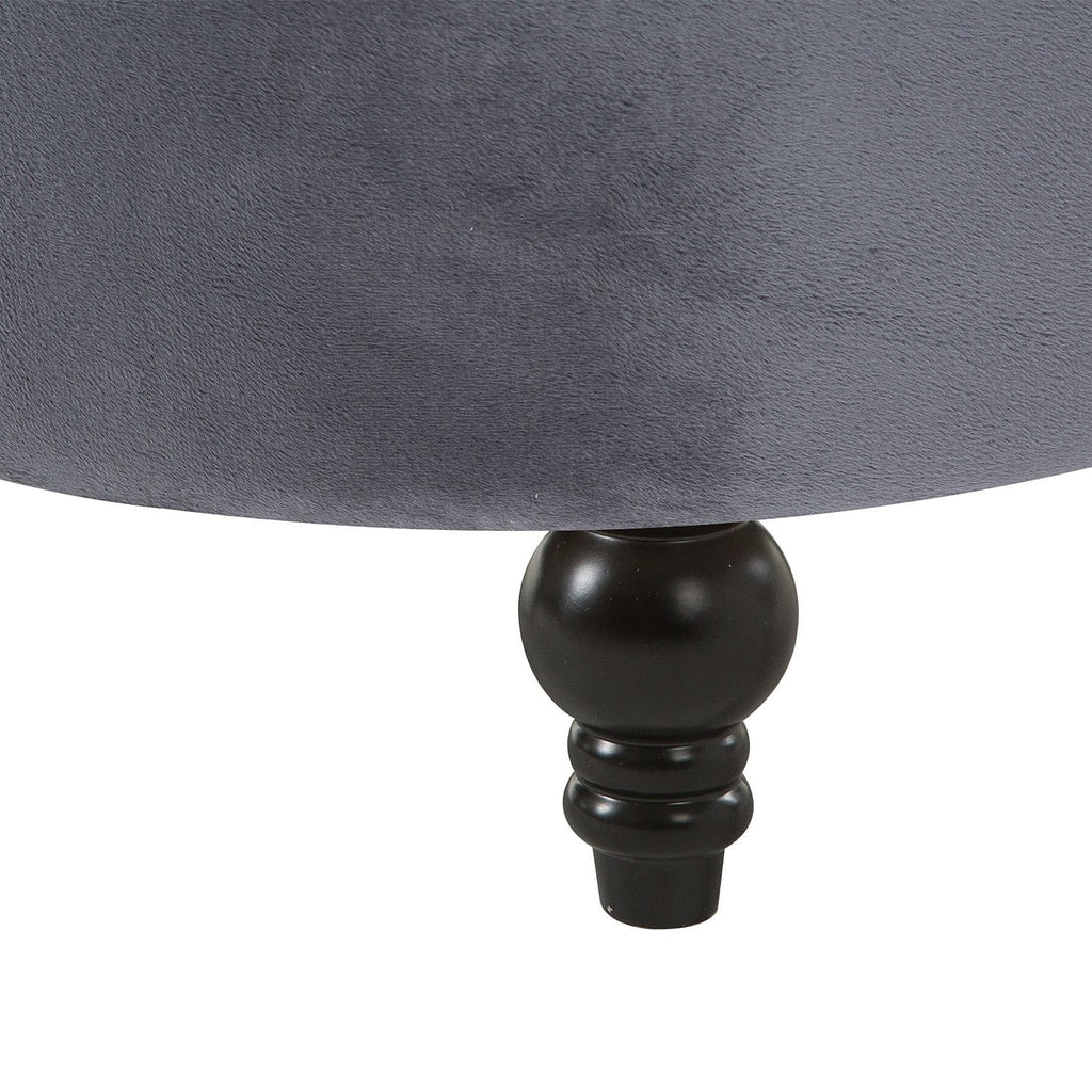 Gray Tufted Velvet Accent Chair K546