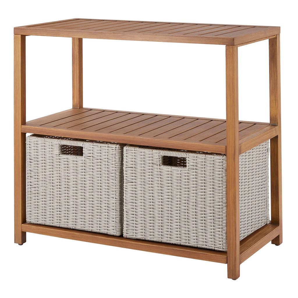 Gray Steel Outdoor Console Table H64701