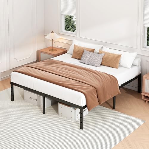 18 Inch Black Metal Platform Full Bed Frame R10139