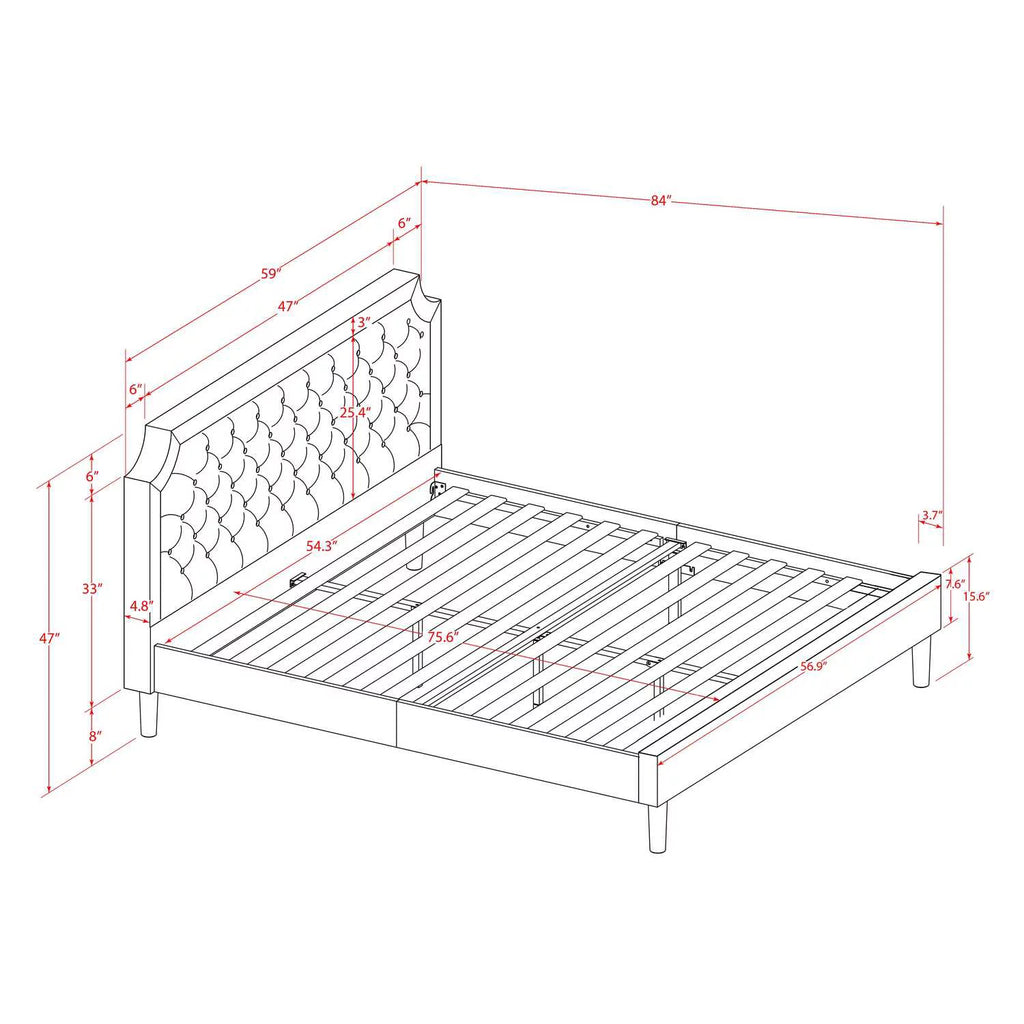 2-Piece Wood Full Bedroom Set M2412