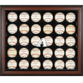 Brown Framed 30-Ball Display Case Z638