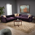 7 Seater Velvet Tufted Sectional H227