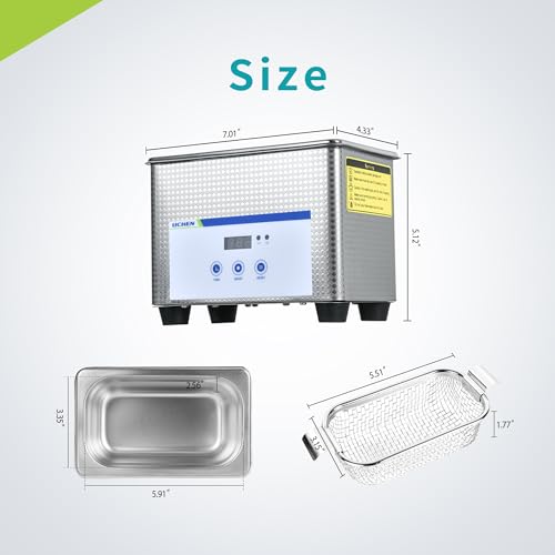 0.8L Ultrasonic Cleaner Stainless Steel Jewelry Cleaning Machine Z739293