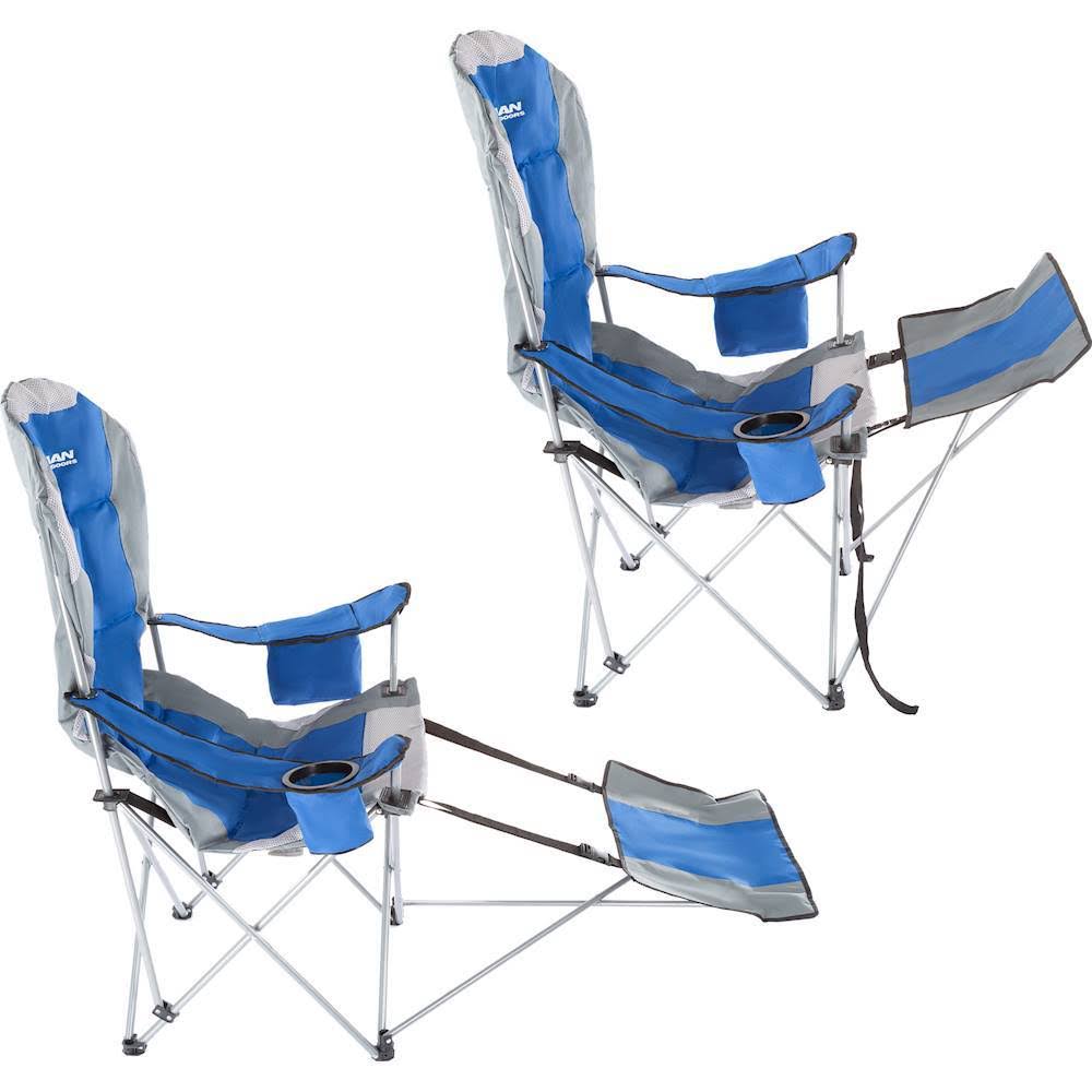 Blue Camp Chair with Footrest L721