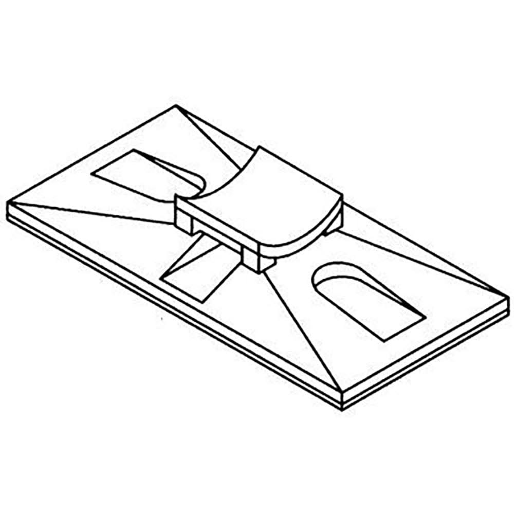Black 2-Way Adhesive Cable Tie Mounting Base V693