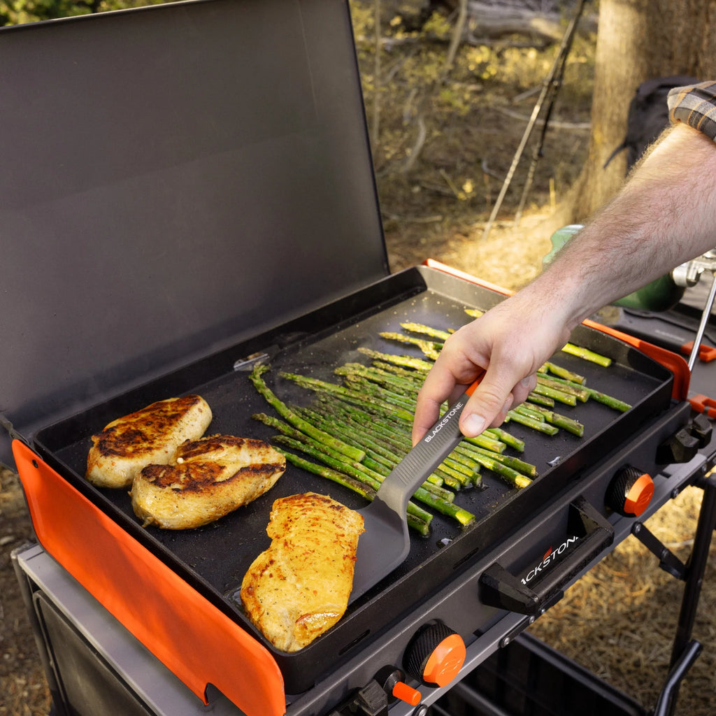 2-Burner Propane Camping Griddle with Hood and Handle O615