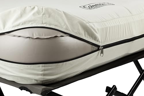 Queen-Size Folding Air Mattress with Steel Frame & Side Table P48541