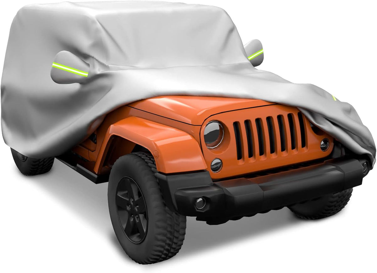 Compatible with Wrangler 1987-2022 2 Doors Car Cover, 150D Oxford Cloth, Waterproof D73283