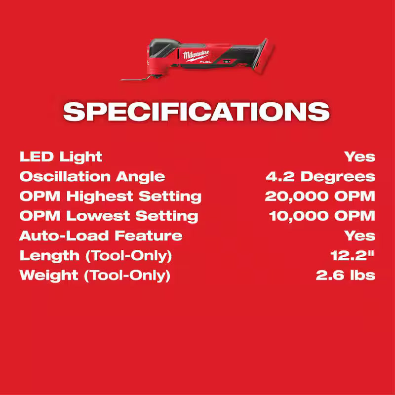 18V Lithium-Ion Cordless Brushless Oscillating Multi-Tool Z41324