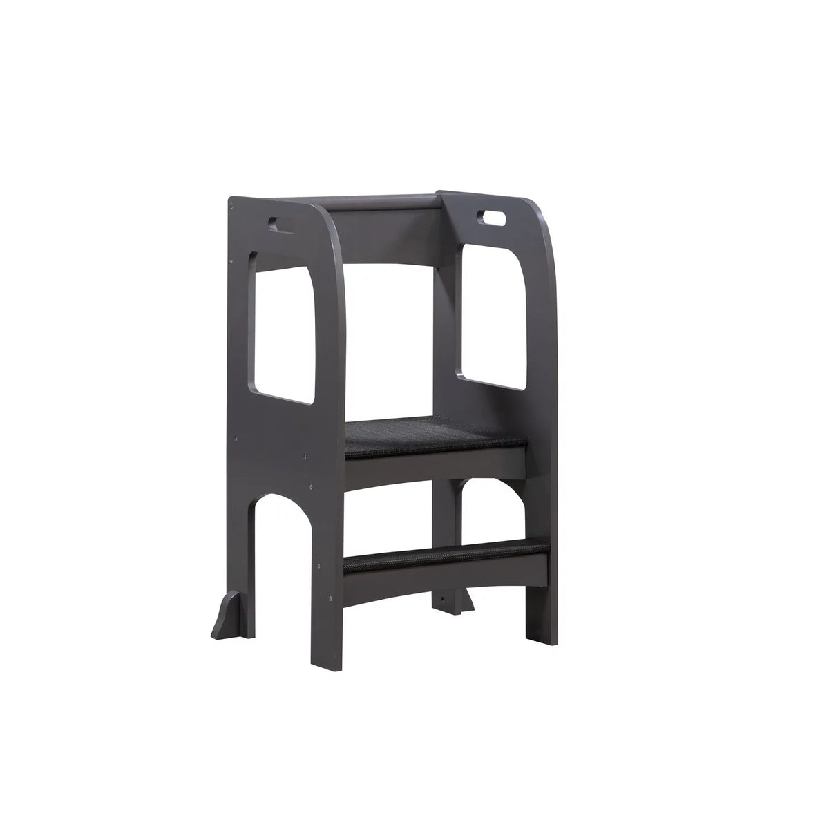 Gray Kids Wooden Step Stool with Non-Slip Mat G9625