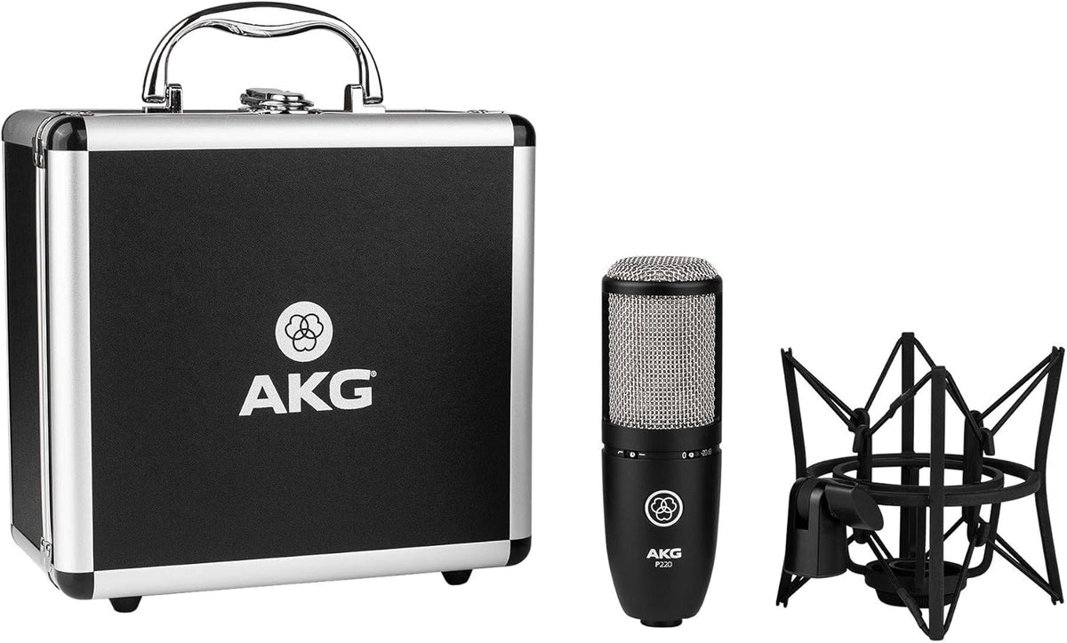 Large-Diaphragm Cardioid Condenser Microphone Bundle with XLR Cable, Pop Filter, Cable Ties and Microfiber Cloth Q548879