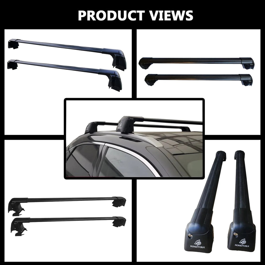 Black Lockable Roof Rack Crossbars Y261