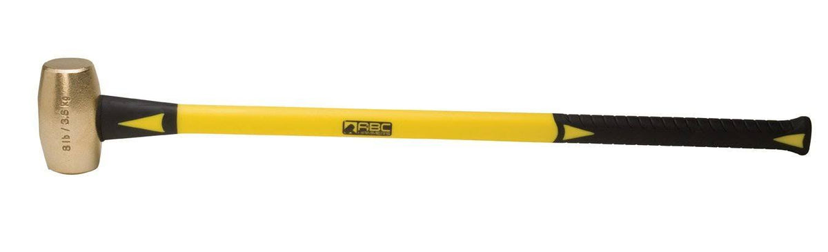 8 lb. Brass Hammer with Fiberglass Handle C84499