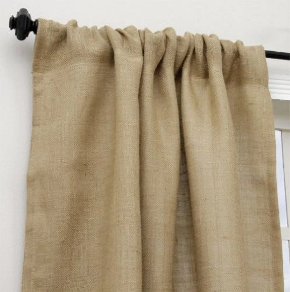 Burlap Lined Curtain Drape Panel 42 x 96 Inch D984126