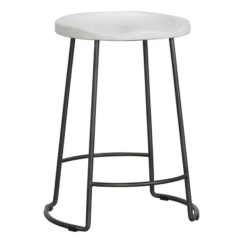 Weathered White Wood Counter Stool S80911