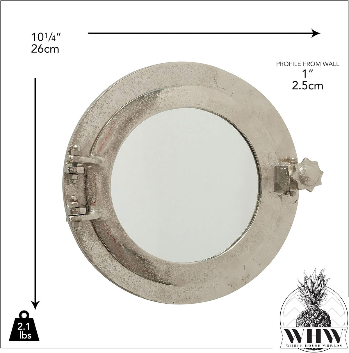 Nautical Porthole Mirror, 10.75 Inches in Diameter Y521