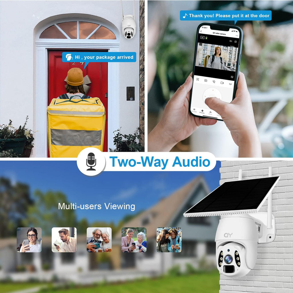 3 MP Wireless Pan & Tilt Security Camera with Motion Detection, 2-Way Audio, Color Night Vision, IP67 Waterproof K4927