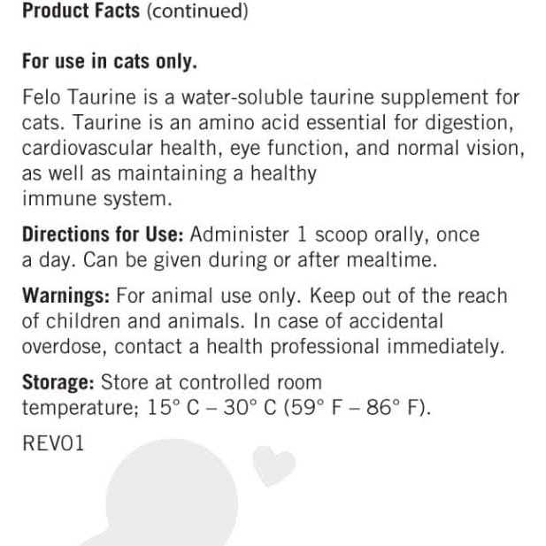 Taurine Supplement for Cats X31661
