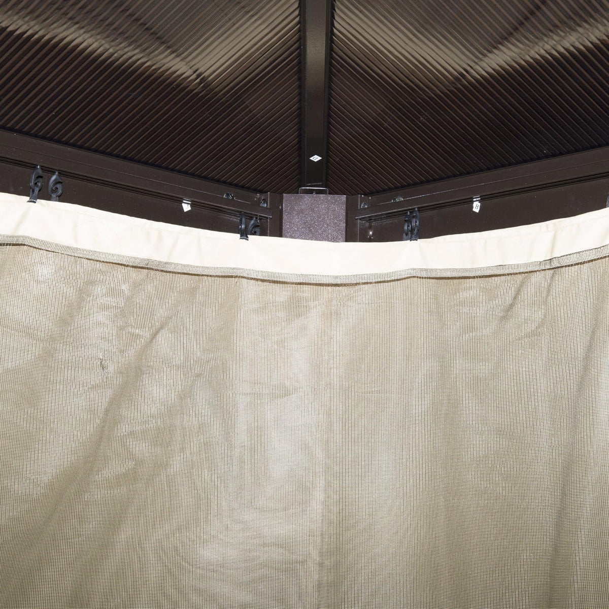 10x10 Polycarbonate Hardtop Gazebo with Curtains and Netting N973799
