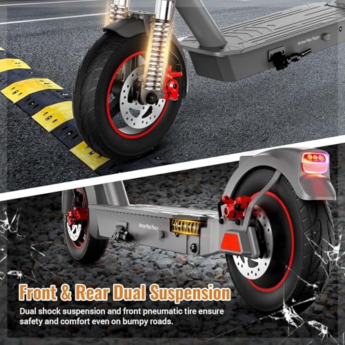 Electric Scooter with 10" Tires, 600W Peak Motor, 22 MPH Speed, 30 Miles Range, Dual Brakes, LCD Display N78163