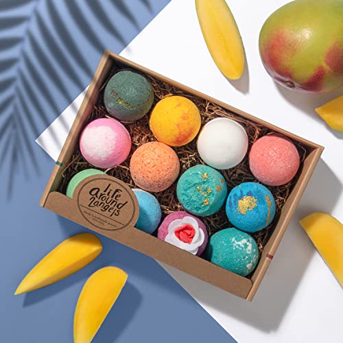 12 Bath Bombs Gift Set Shea & Coco Butter Handmade Z961161