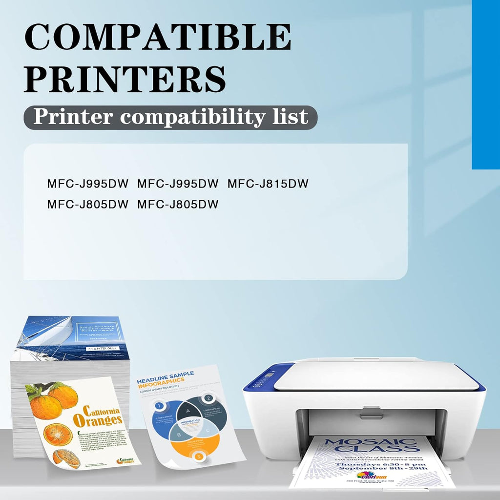 Compatible LC3035 Ink Cartridge Replacement for Brother J995DW J815DW J805DW Printer (Black Cyan Magenta Yellow, 4-Pack) D691299