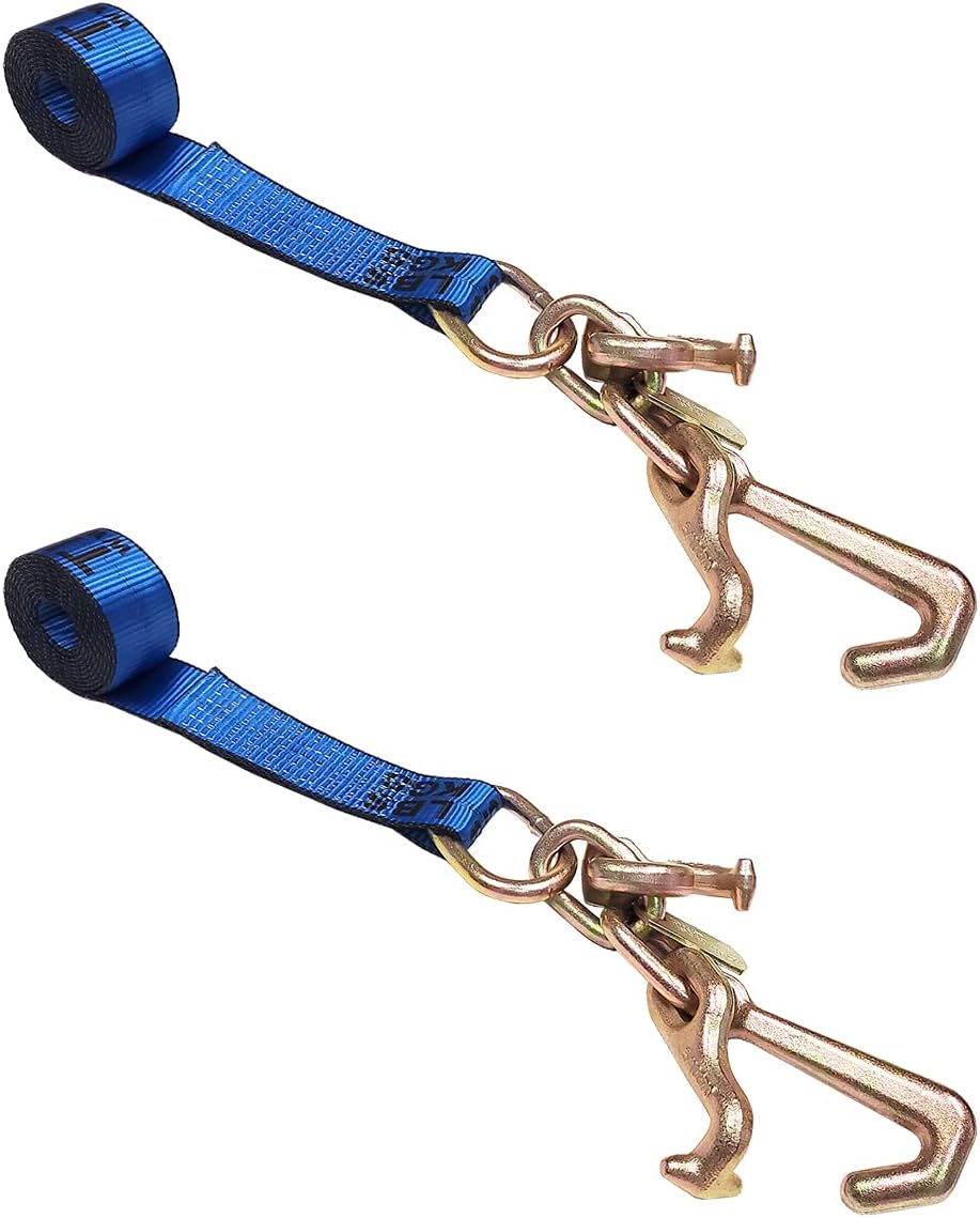 2” x 10’ Auto Tie-Down Car Straps 8 Pack Yellow Q30308