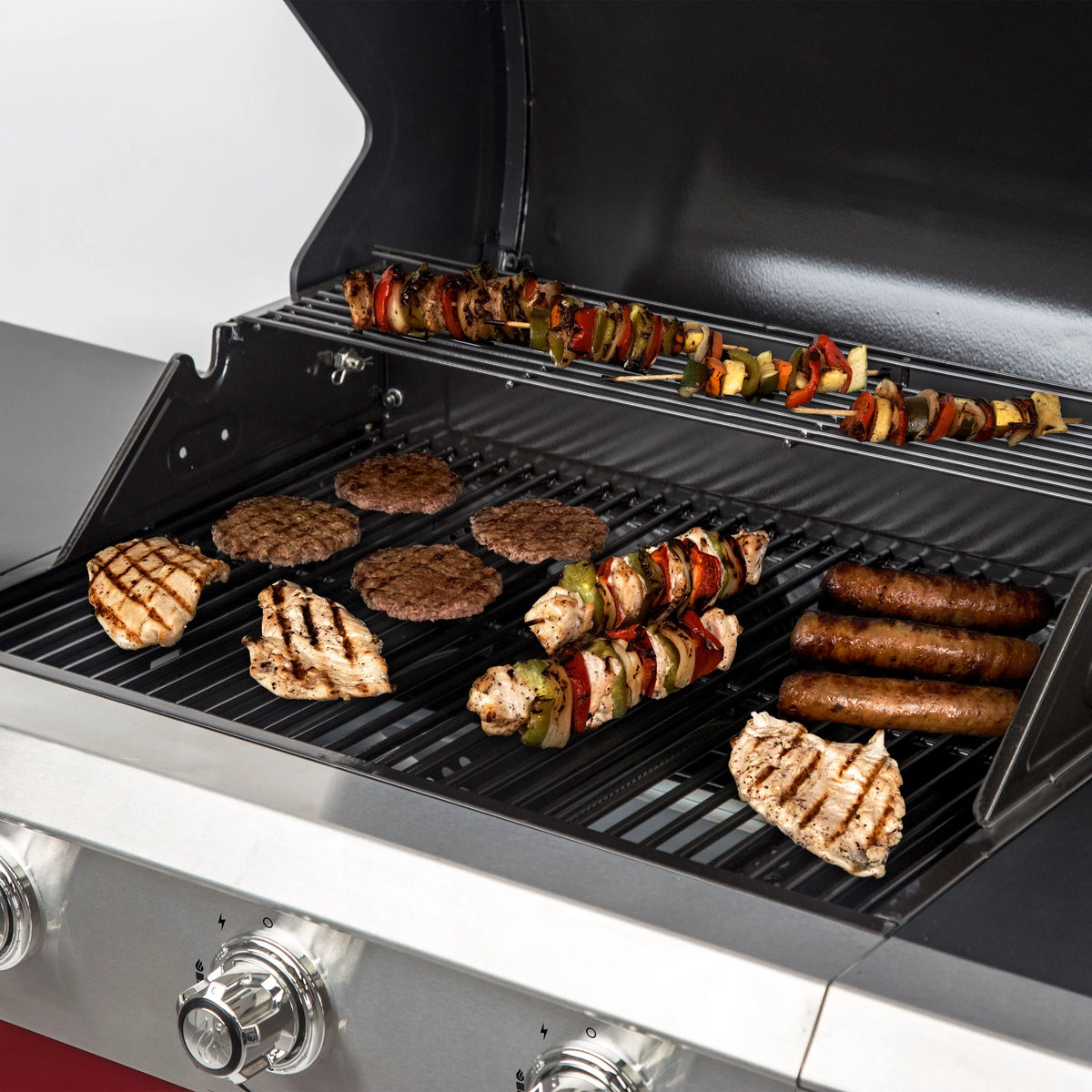 3 Burner Red Propane Gas Grill H423620