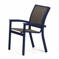 Stacking Patio Dining Armchair Textured Black E972