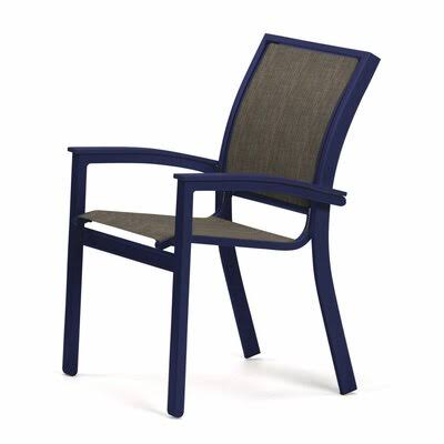 Stacking Patio Dining Armchair Textured Black E972