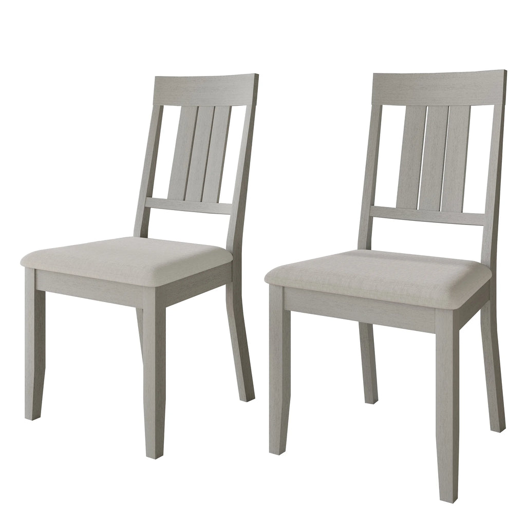 White Wooden Dining Chair Set of 2 V66779