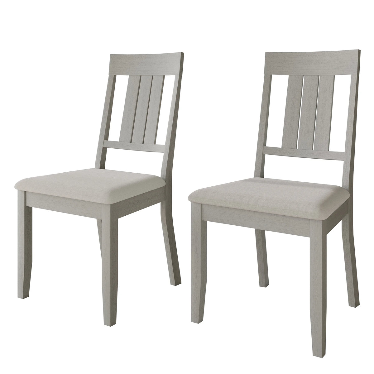 White Wooden Dining Chair Set of 2 V66779