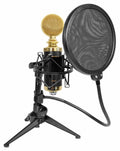 Podcast Studio Microphone with Shockmount, Stand, Pop Filter A774