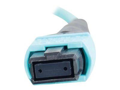 5M MPO to MPO Fiber Array Cable OM4 Plenum Rated Aqua I9157