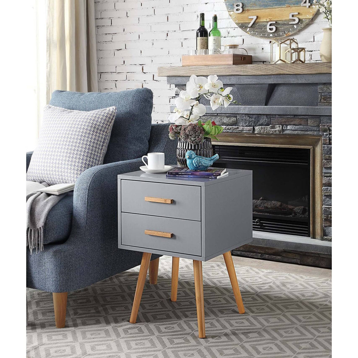 2-Drawer Espresso End Table S959216