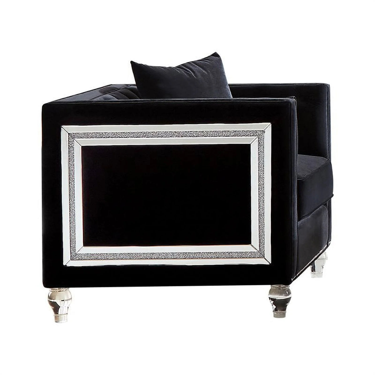 Black Upholstered Living Room Set L48692