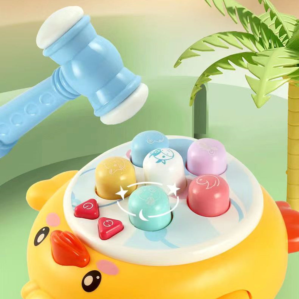 Toddler Baby Toys Whack a Frog Mole Game Hammering Pounding Toys with Hammers Electric Sound Light Duck Gopher Interactive Game Lights Music Toys R2265
