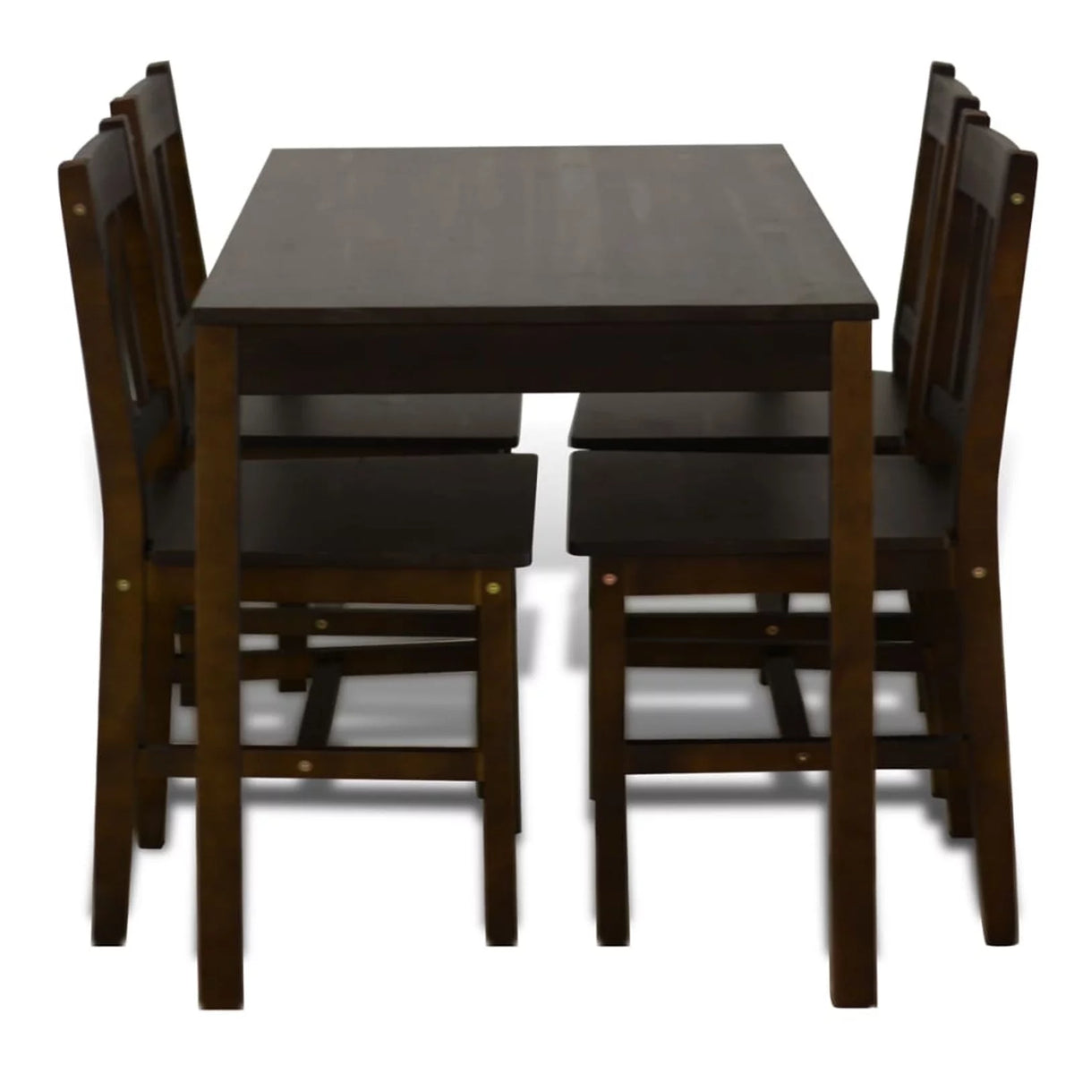 Wooden Dining Table with 4 Chairs Brown W179723