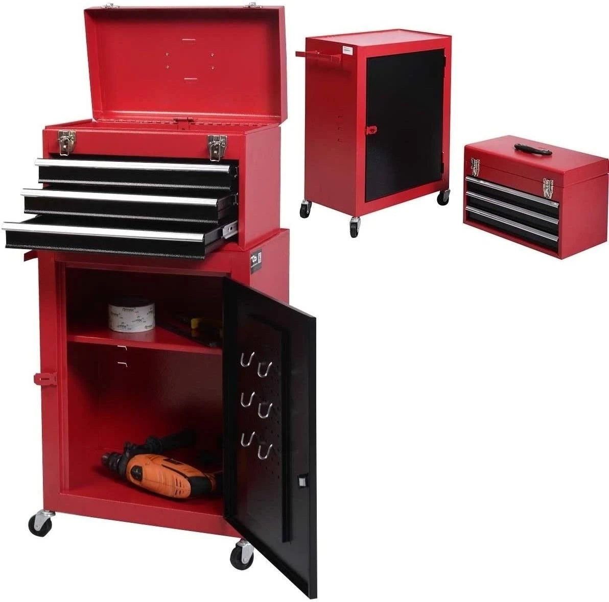 2pc Rolling Garage Toolbox Organizer O108