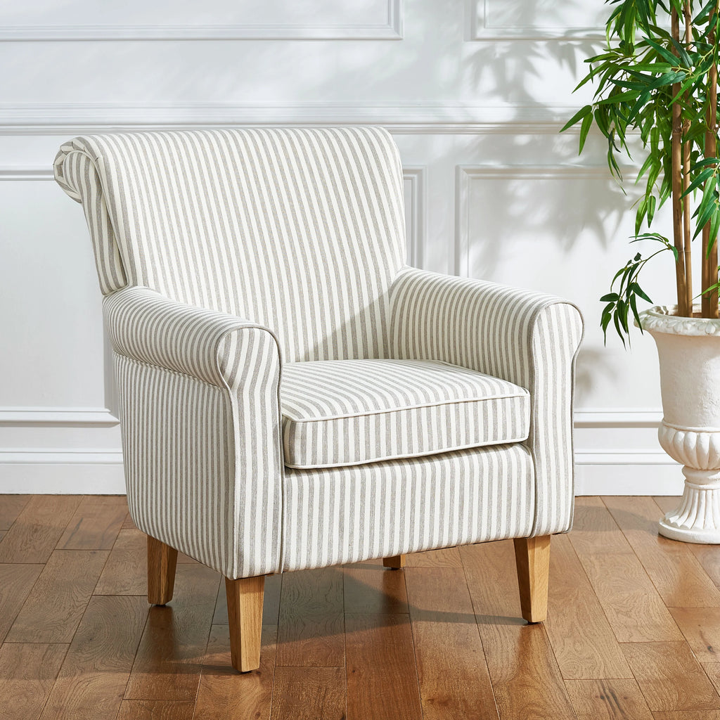 Beige Stripe Club Chairs H995296