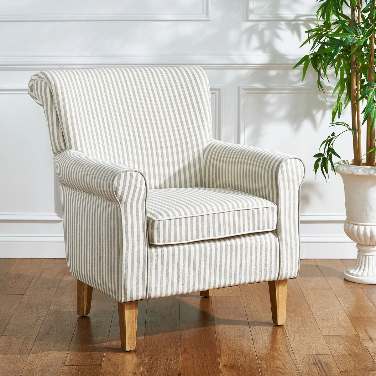 Beige Stripe Club Chairs H995296