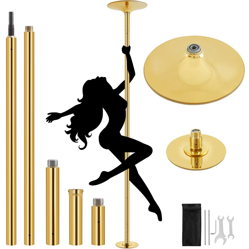 Gold Spinning Dance Pole with Adjustable Height P241929