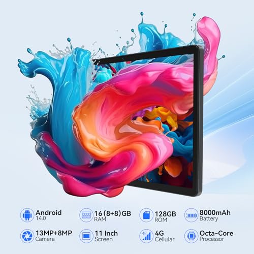 Android 14 Tablet 11 inch 128GB Octa-Core 8000mAh L68812