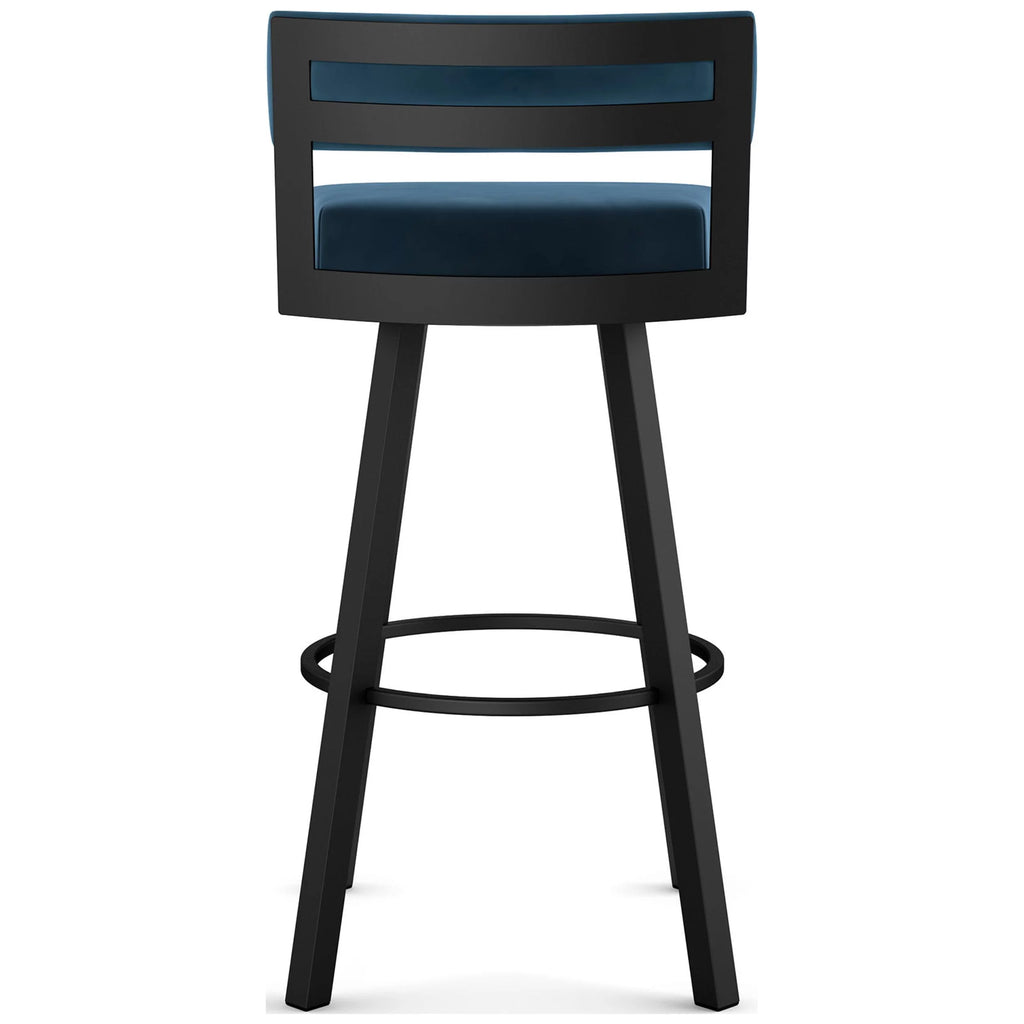 Dark Blue Velvet Swivel Counter Stool K84013