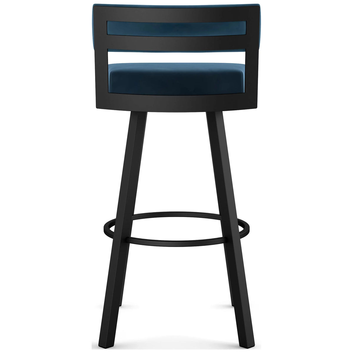 Dark Blue Velvet Swivel Counter Stool K84013