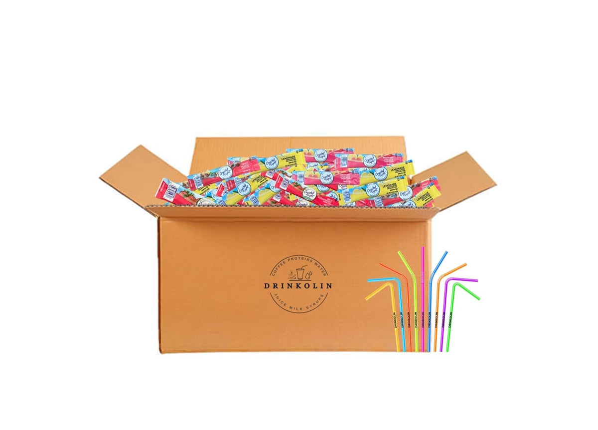 60 Flavored Drink Mix Packets Variety Pack V403