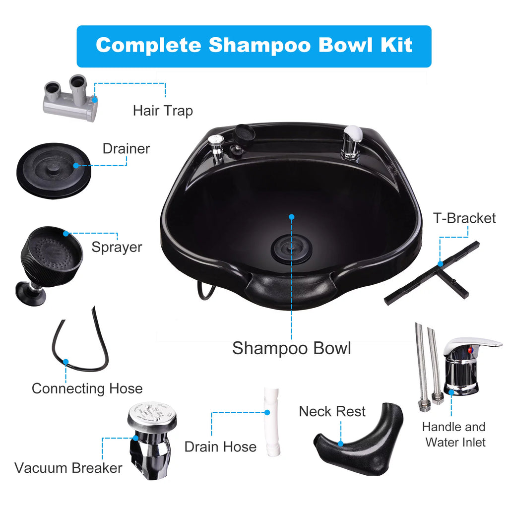 Shampoo Bowl with Vacuum Breaker and Neck Rest Y919731
