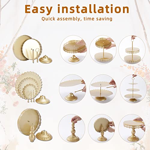 Gold 5Pcs Metal Cake Stands Set S22345
